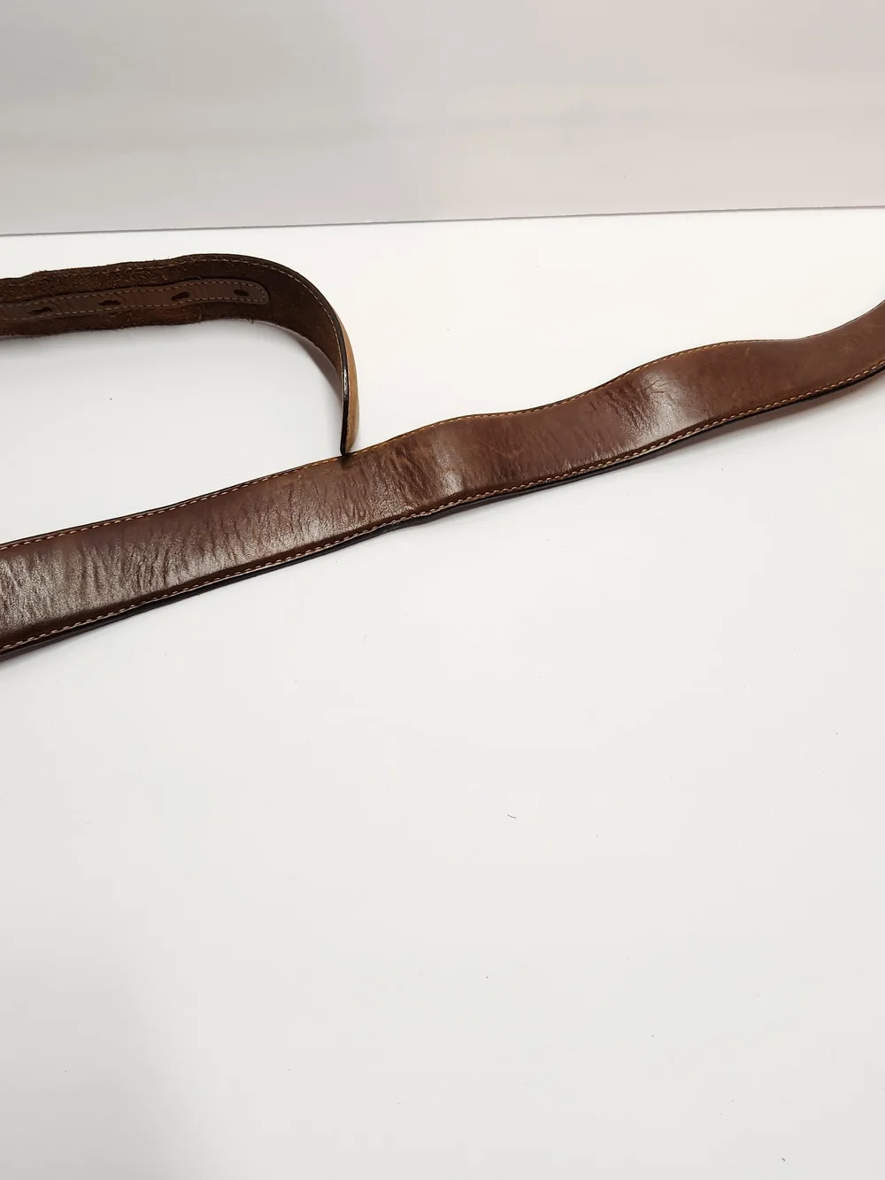 Men's Leather Belt with Silver Western Buckle Silver Creek